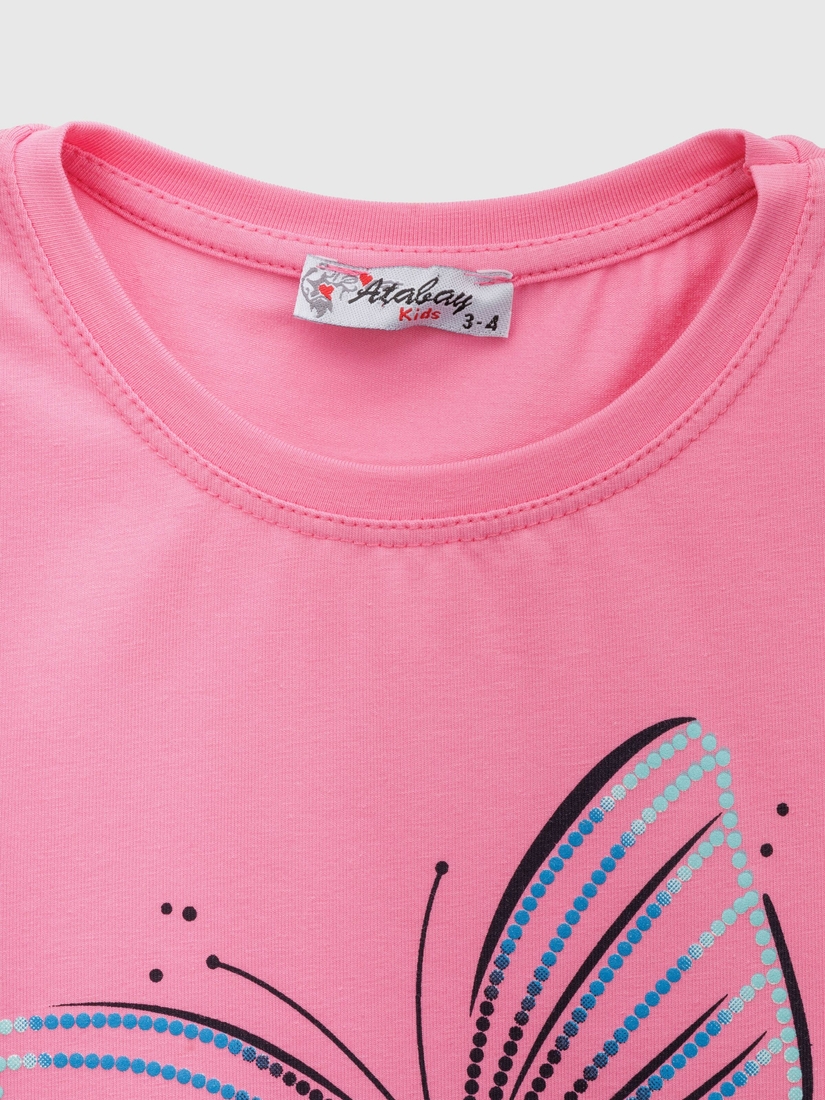 Фото Костюм (футболка+шорты) для девочки Atabey 10531 110 см Малиновый (2000990479020S)