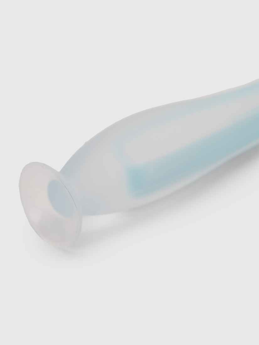 Фото Силіконова зубна щітка з обмежувачем Мегазайка 0707 Блакитний (2000990579652)