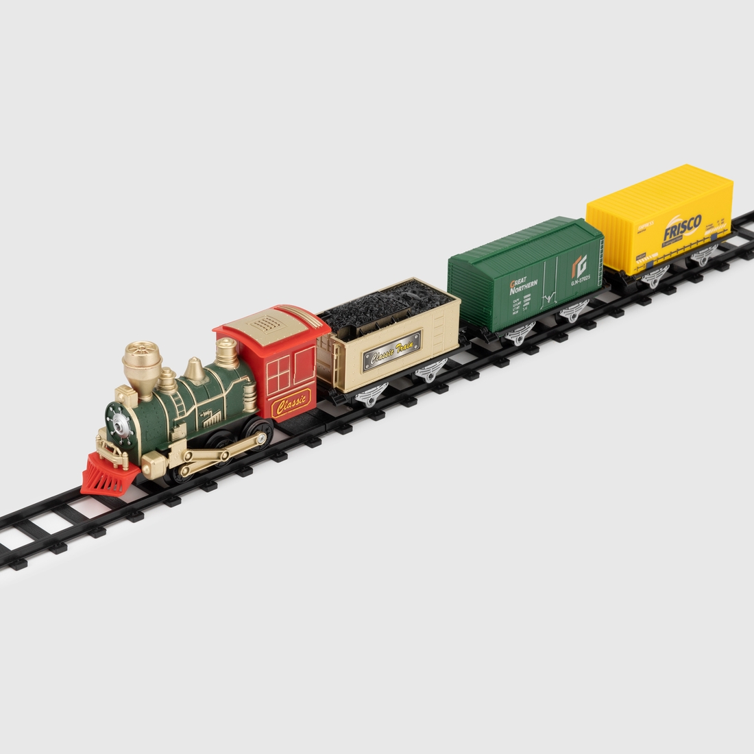 Фото Дитяча залізниця 3118B зі світловими та звуковими ефектами 14 елементів Різнокольоровий (2000989944355)