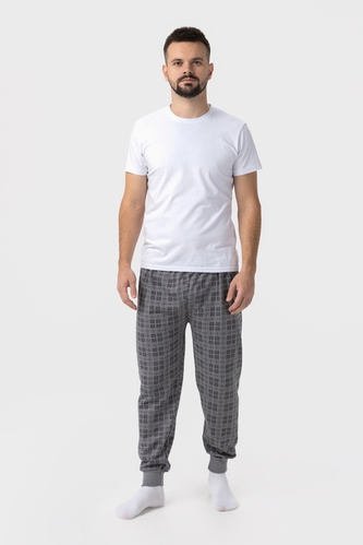 Фото Піжамні штани чоловічі KESIMOGLU Квадрат/сірий XL Сірий (2000990245977А)