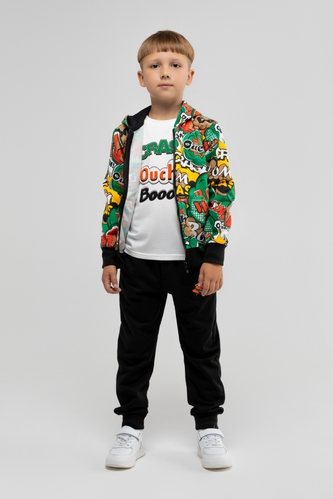 Фото Костюм для хлопчика S&D KK1341 кофта + лонгслів + штани 116 см Зелений (2000989916987D)