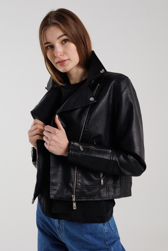 Фото Куртка женская однотонная G732 3XL Черный (2000990445513D)