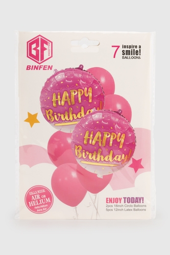 Фото Набір повітряних кульок Happy Birthday BINFENQIQIU BF5726 Рожевий (2000990384911)