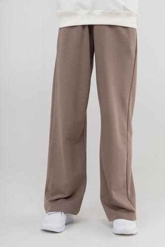 Фото Спортивні штани палаццо однотонні для дівчики ADK 2980 164 см Кавовий (2000990025029D)