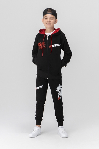 Фото Спортивний костюм для хлопчика (кофта, штани) AZN 827 170 см Чорно-червоний (2000989968788D)