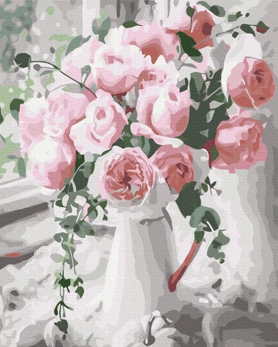 Фото Картина за номерами Букет ніжних троянд Brushme RBS29390 (9995482167406)