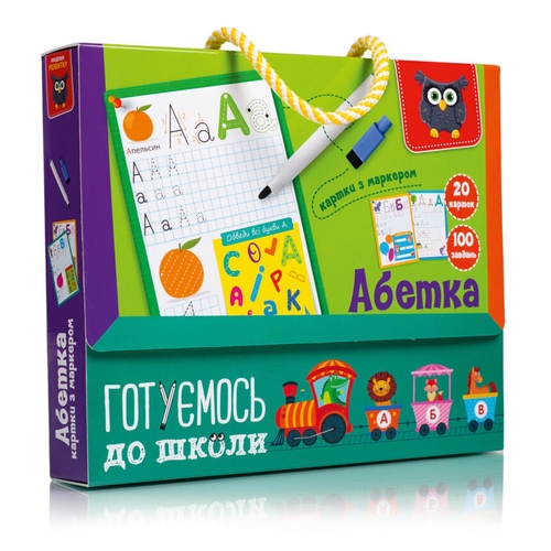 Фото Карточки с маркером "Готовимся к школе: Азбука" Vladi Toys VT5010-21 (4820234764020)