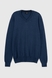 Пуловер однотонний чоловічий FIGO 6976 S Синій (2000989965213) Фото 7 з 12