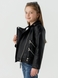Куртка з екошкіри для дівчинки XZKAMI 8812 146 см Чорний (2000990538086D) Фото 4 з 13