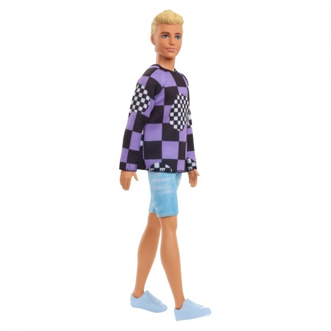Фото Кукла Кен "Модник" в свитере в клеточку Barbie HBV25 (194735001958)