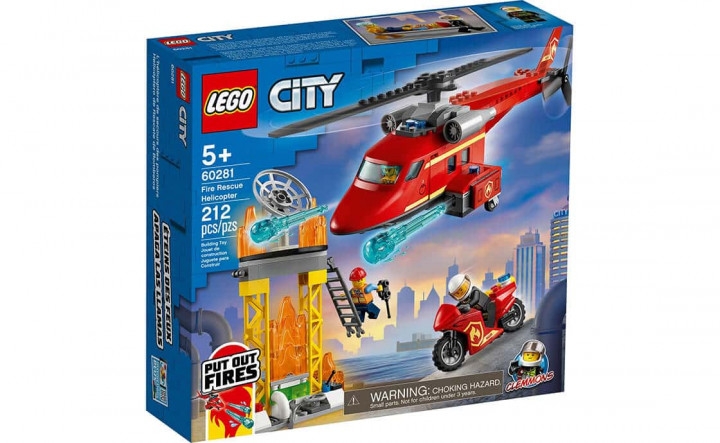 Фото Конструктор LEGO Спасательный пожарный вертолёт 60281 (5702016911541)