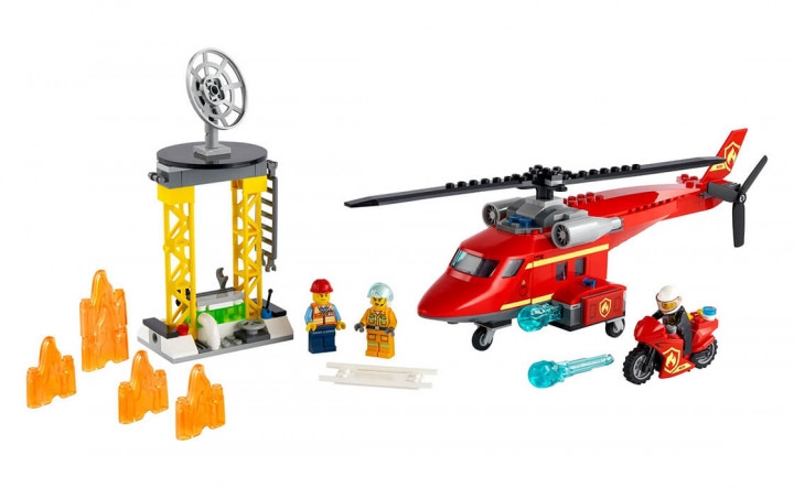 Фото Конструктор LEGO Спасательный пожарный вертолёт 60281 (5702016911541)