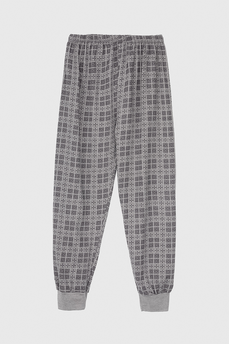 Фото Піжамні штани чоловічі KESIMOGLU Квадрат/сірий XL Сірий (2000990245977А)
