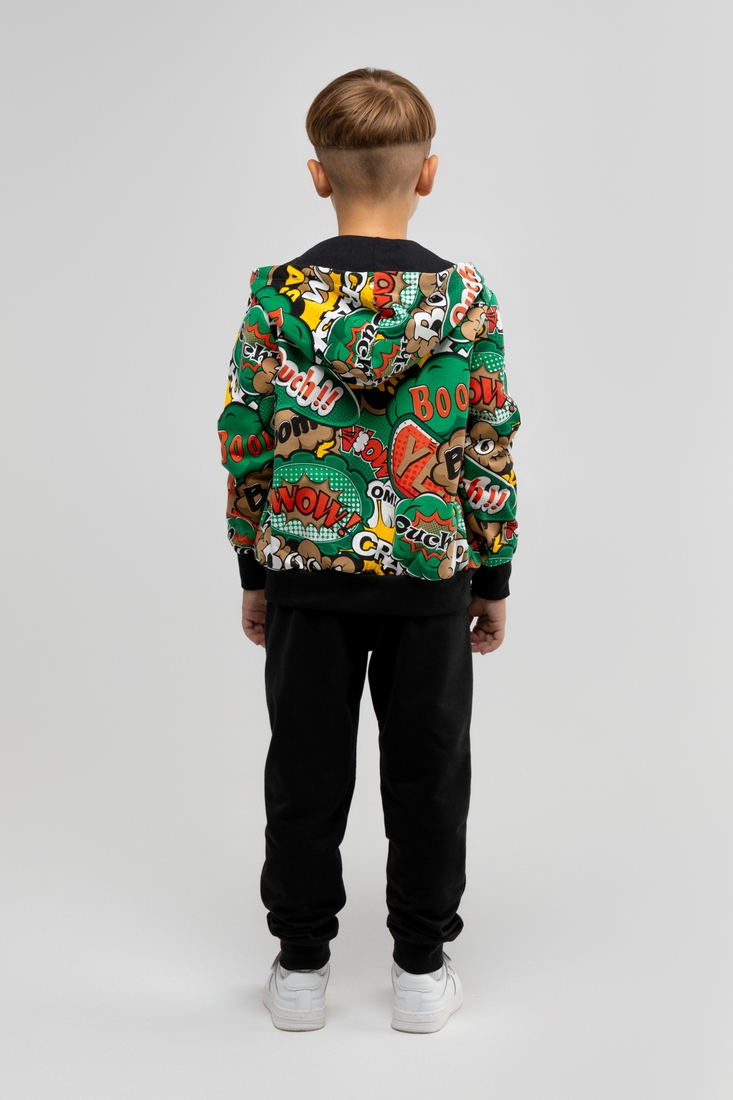 Фото Костюм для мальчика S&D KK1341 кофта + лонгслив + штаны 140 см Зеленый (2000989917007D)