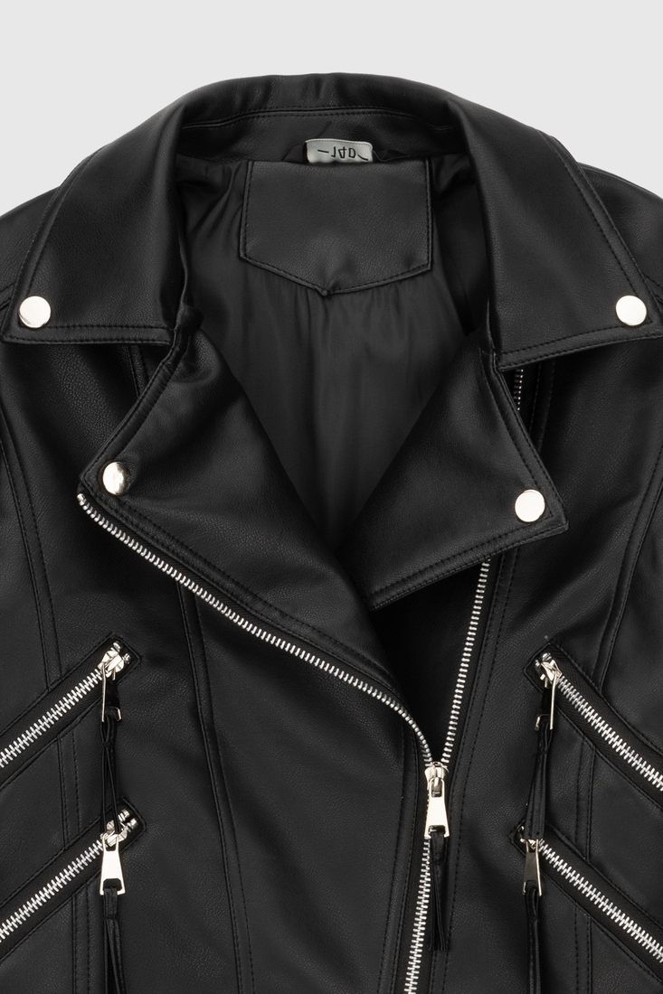 Фото Куртка з екошкіри для дівчинки XZKAMI 8812 146 см Чорний (2000990538086D)