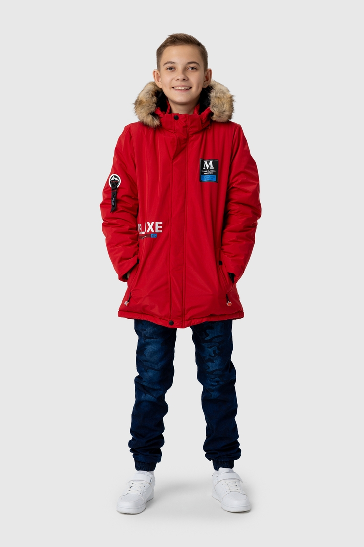 Фото Куртка єврозима для хлопчика Неслухнянки 8868 170 см Червоний (2000990082442W)