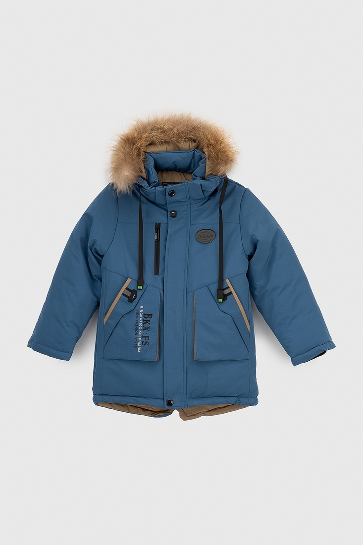 Фото Куртка зимова для хлопчика 2314 104 см Джинсовий (2000989603863W)