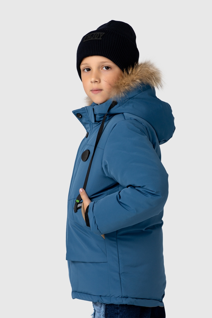 Фото Куртка зимова для хлопчика 2314 128 см Джинсовий (2000989603900W)