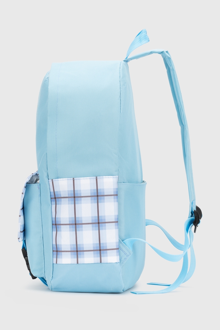 Фото Рюкзак+сумка+косметичка+пенал для дівчинки 119150 Клітинка Блакитний (2000990514608A)