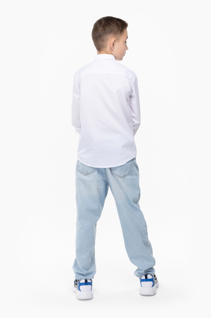 Фото Рубашка однотонная для мальчика Pitiki 1226 146 см Белый (2000989800040D)