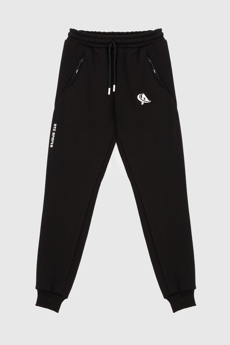 Фото Спортивні штани однотонні для хлопчика Atescan 2204 176 см Чорний (2000990130600W)