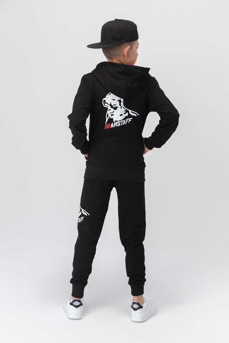 Фото Спортивний костюм для хлопчика (кофта, штани) AZN 827 128 см Чорно-червоний (2000989968740D)