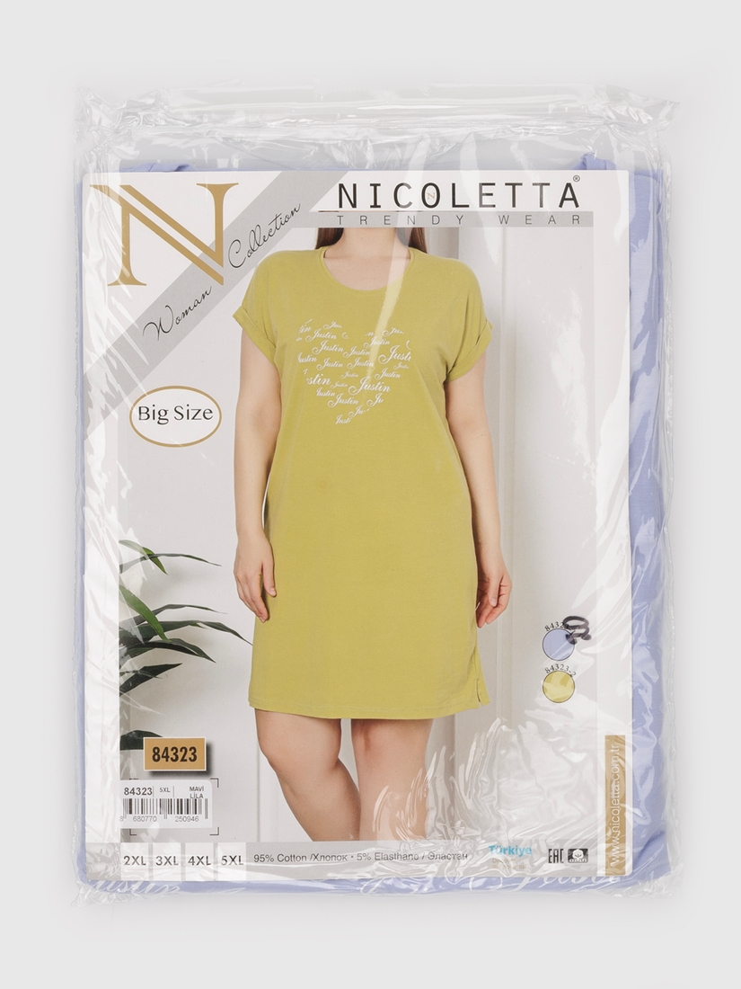 Фото Ночная рубашка женская Nicoletta 84323 5XL Фиолетовый (2000990585691A)