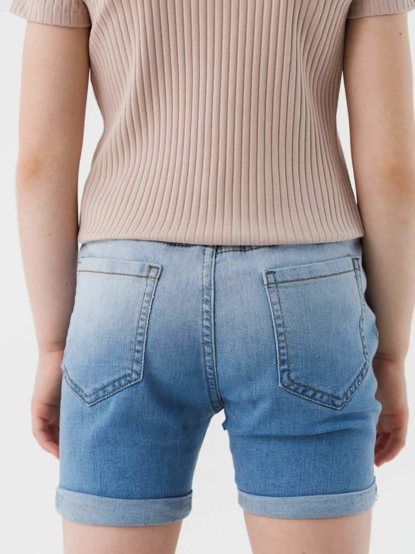 Фото Шорты джинсовые для девочки MOYABERLA 0098 140 см Голубой (2000990540409S)
