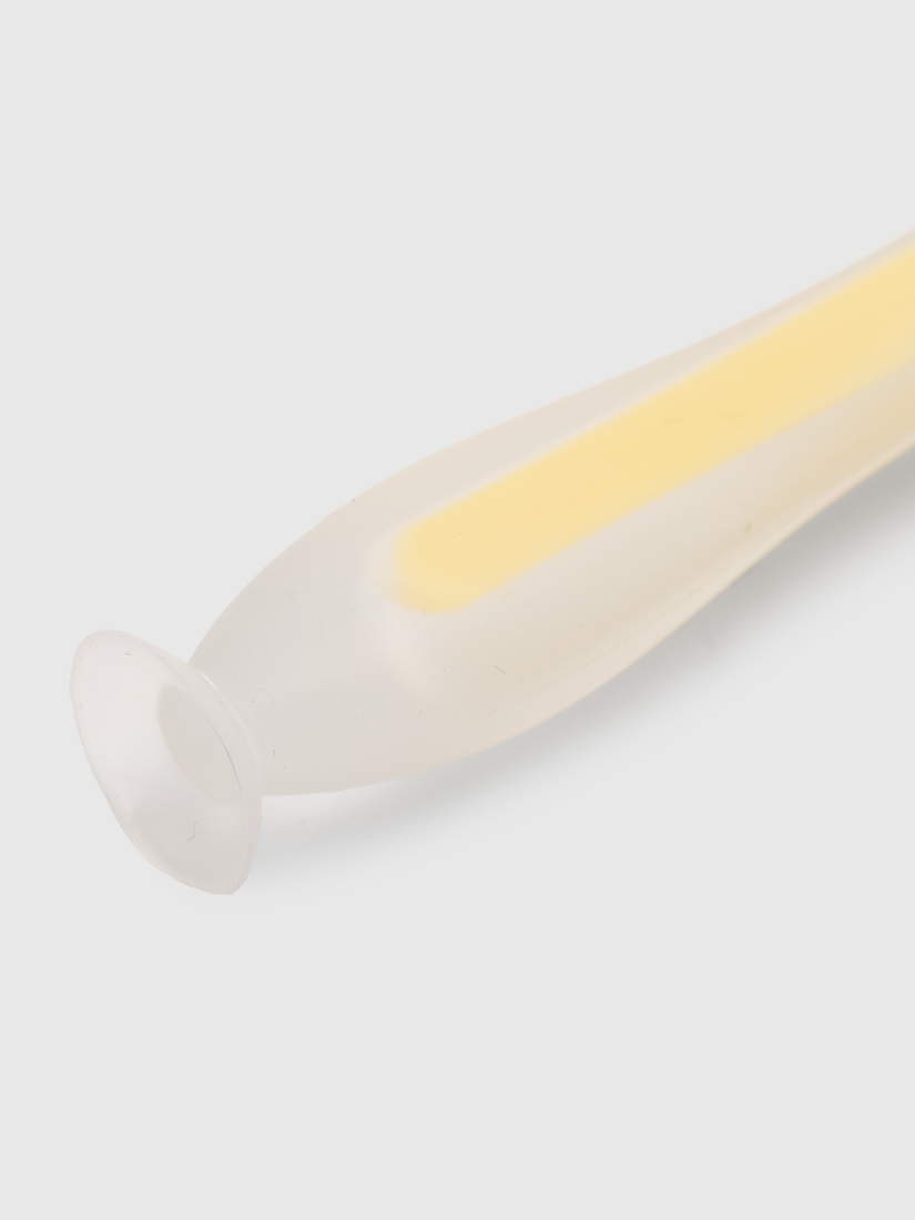 Фото Силіконова зубна щітка з обмежувачем Мегазайка 0707 Жовтий (4826077007072)