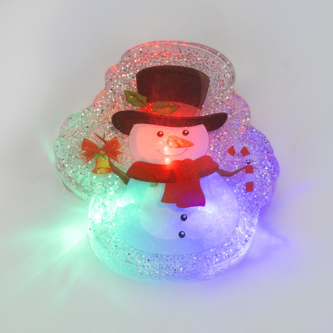 Фото Фонарик светодиодный рождественский "Снеговик в шляпе" XD52672 Разноцветный (2000990241399)(NY)