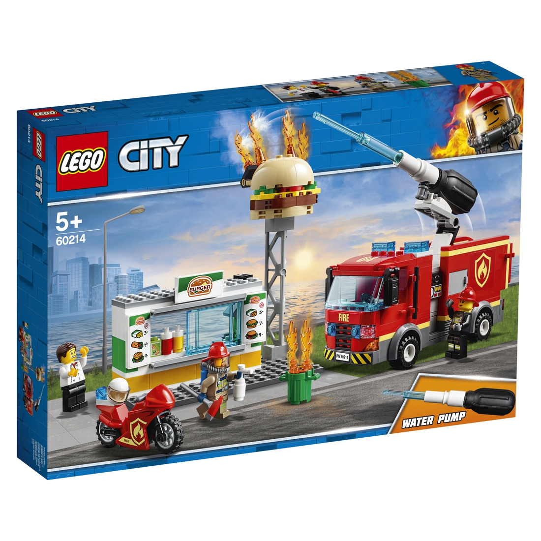 Фото Конструктор LEGO City Пожар в бургер-баре (60214)