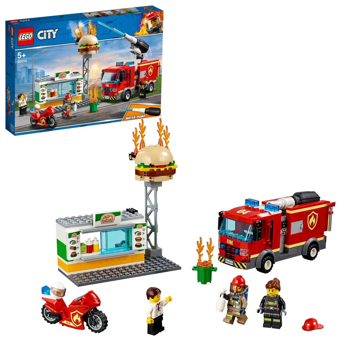 Фото Конструктор LEGO City Пожар в бургер-баре (60214)