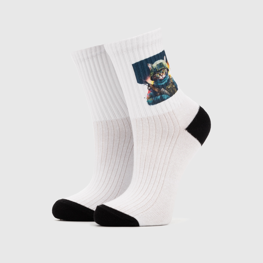 Фото Шкарпетки для хлопчика V&T ШДК144-024 Кіт 16-18 Білий (2000990251954D)