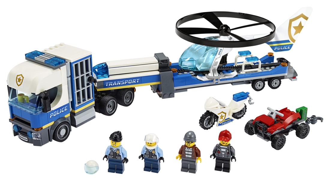 Фото Конструктор LEGO City Поліцейський вертолітний транспорт (60244)