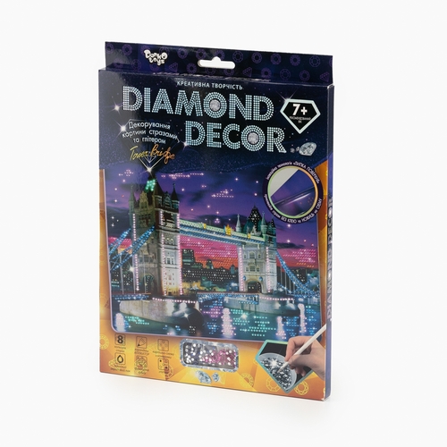 Фото Комплект творческого творчества "Diamond Decor Tower Bridge" Danko Toys DD-01-03 Разноцветный (2000989844570)