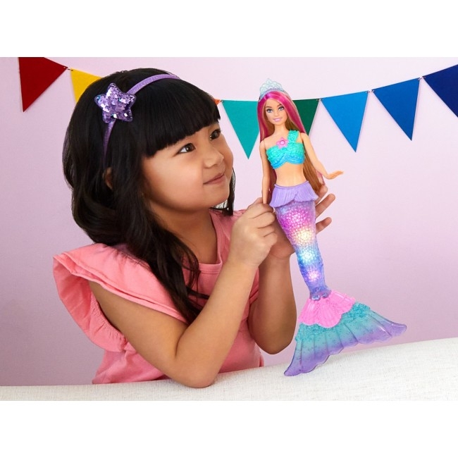 Фото Кукла-русалка "Сияющий хвостик" серии Дримтопия Barbie HDJ36 (194735024353)