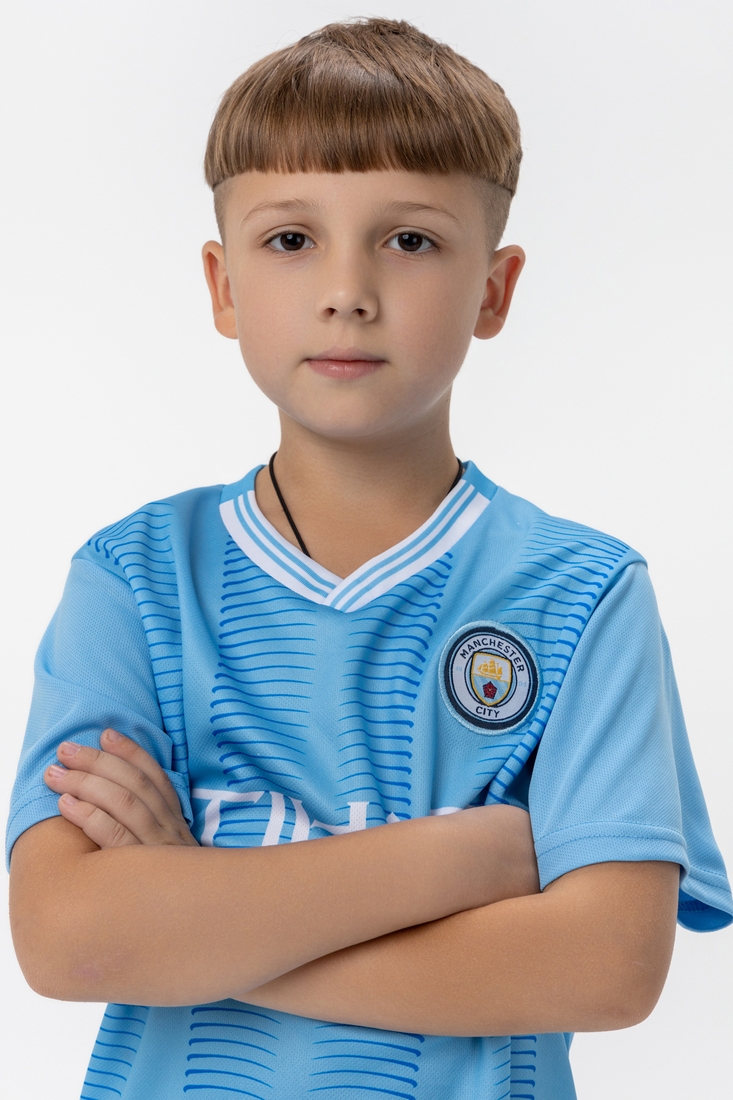 Фото Футбольная форма для мальчика BLD МАНЧЕСТЕР ЮНАЙТЕД HAALAND 104 см Голубой (2000990149725A)