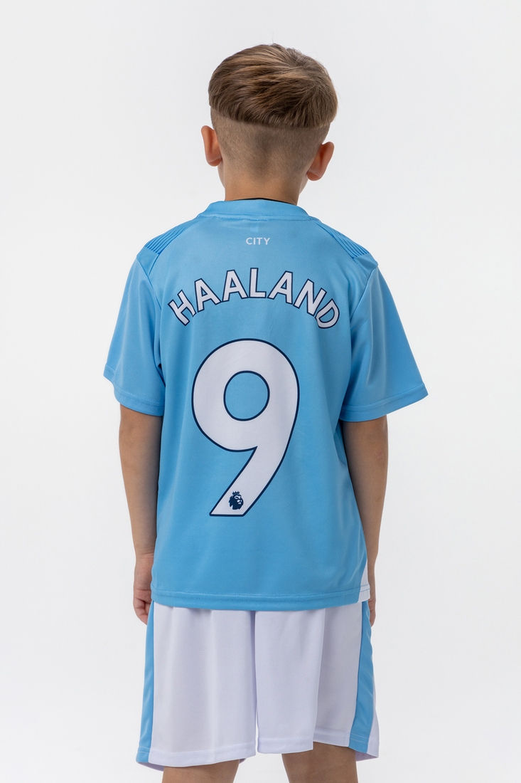 Фото Футбольная форма для мальчика BLD МАНЧЕСТЕР ЮНАЙТЕД HAALAND 110 см Голубой (2000989680819A)