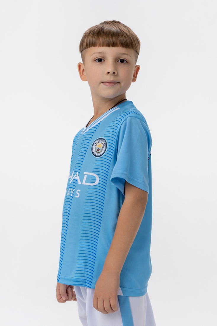 Фото Футбольна форма для хлопчика BLD МАНЧЕСТЕР ЮНАЙТЕД HAALAND 104 см Блакитний (2000990149725A)