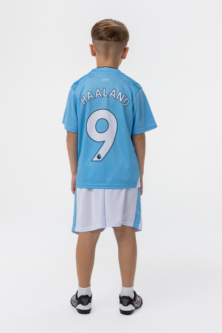 Фото Футбольная форма для мальчика BLD МАНЧЕСТЕР ЮНАЙТЕД HAALAND 110 см Голубой (2000989680819A)