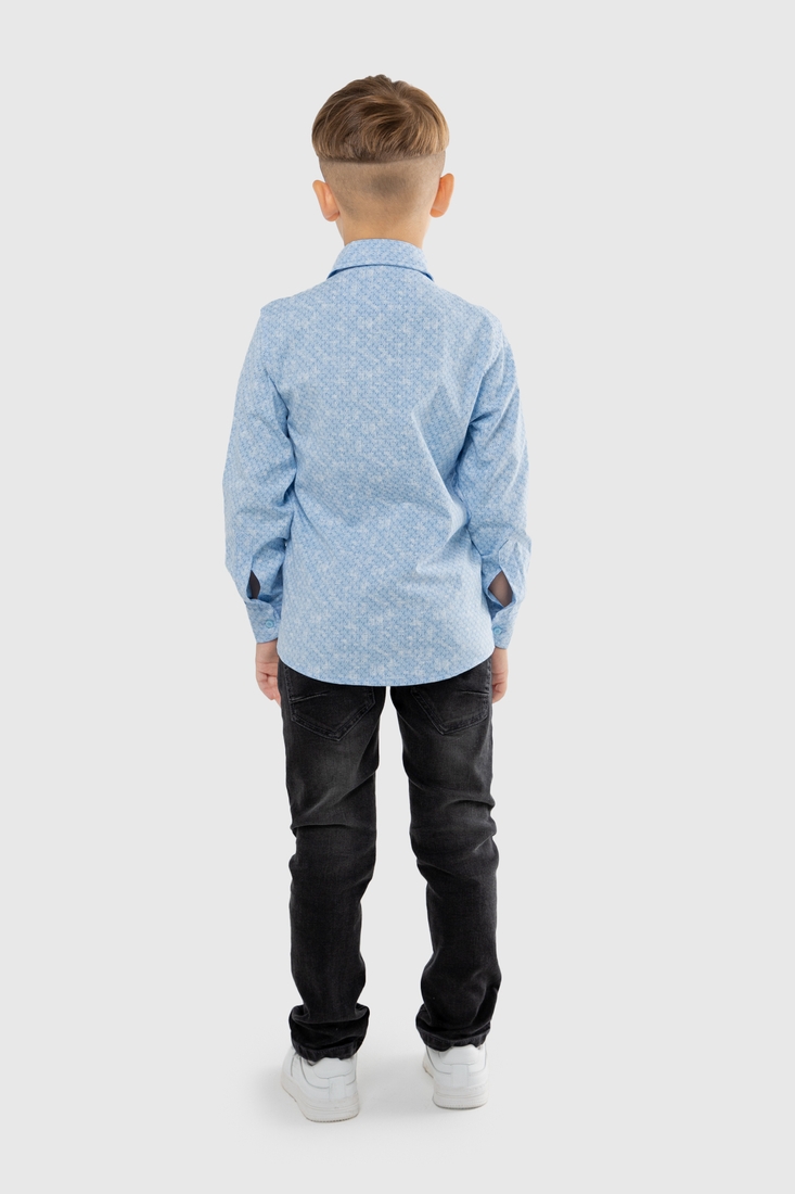 Фото Рубашка с узором для мальчика Deniz 30211 140 см Голубой (2000989810018D)