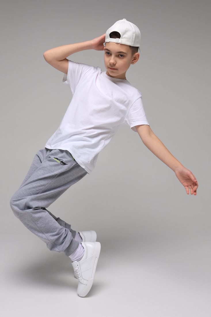 Фото Спортивні штани для хлопчика однотонні X-SHOW 11195 176 см Сірий (2000989445494D)