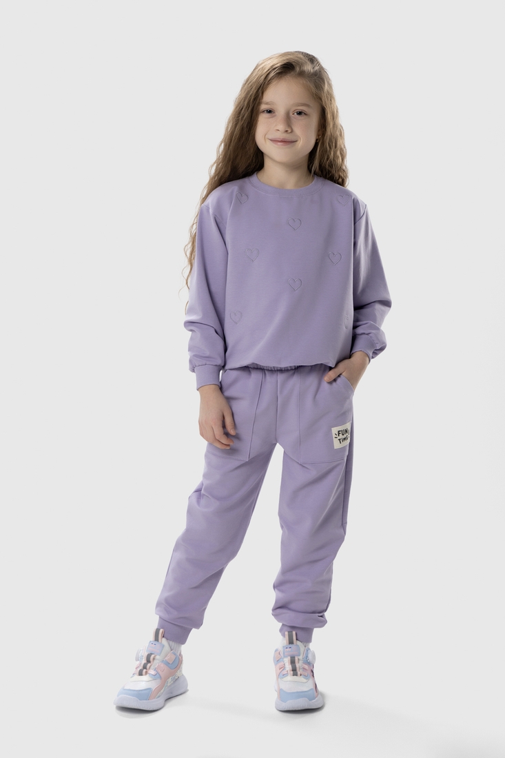 Фото Спортивные штаны однотонные для девочки Atabey 10351.1 140 см Лиловый (2000990156389D)