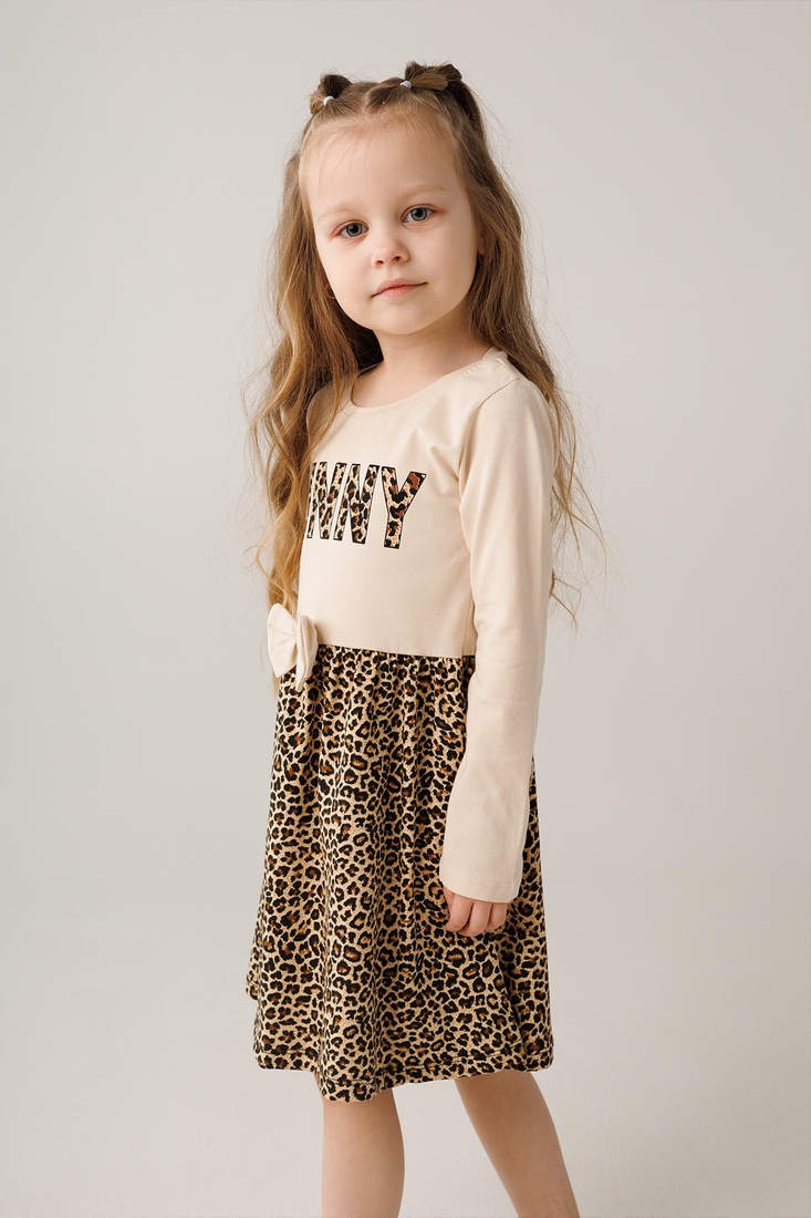 Фото Платье с принтом для девочки Atabey 50352.0 110 см Бежевый (2000990423825D)