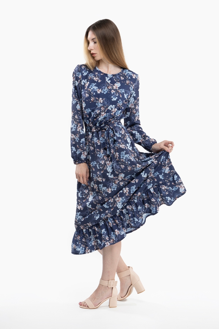 Фото Платье с узором женское LAWA CTM WTC02306 S Синий (2000989905301S)(LW)