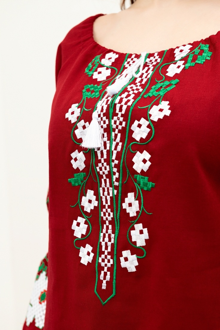 Фото Рубашка с вышивкой Galychanka ВЖ450 S Бордовый (2000904709991A)