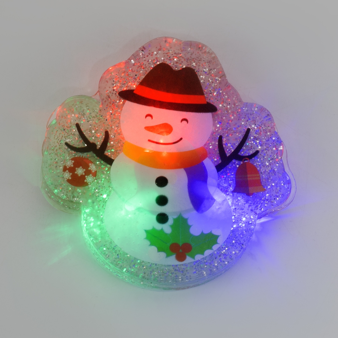 Фото Фонарик светодиодный рождественский "Снеговик в панаме" XD52672 Разноцветный (2000990241405)(NY)