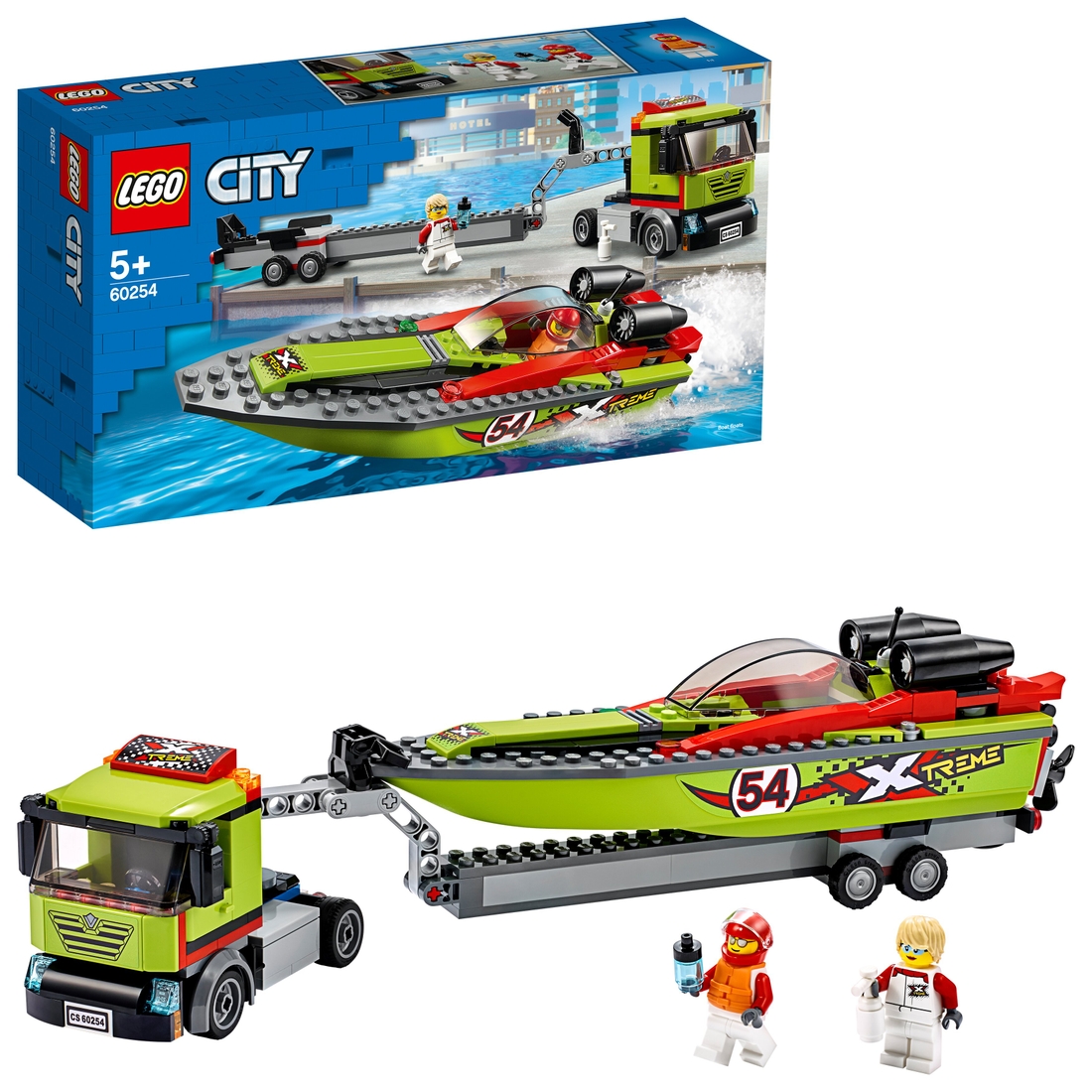 Фото Конструктор LEGO City Транспортировщик скоростных катеров (60254)