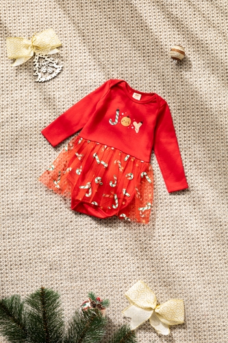 Фото Бодi-сукня святкова Baby Show 23999 86 см Червоний (2000990219732W)(NY)