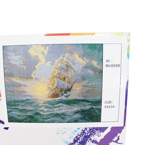 Фото Набір для творчості Babylon DIY живопис по номерам Морський пейзаж Світанок під вітрилами (2000903603160)